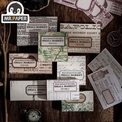 boxed stickers 60 retro labels hand account decorative material ...