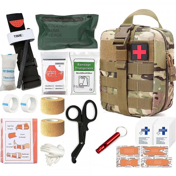 Outdoor Survival Gear Molle Bag Medical Emergency Survival First Aid ...