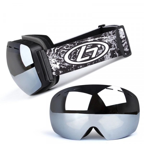 Professional UV400 Double Layer Ski Goggles Men Women Windproof Snow Snowboard Mirror Lens