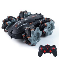 Stunt elves 2.4G Remote Control Car 360° rotation drift LED light RC kids toy USB charge kereta kawalan jauh kanak kanak