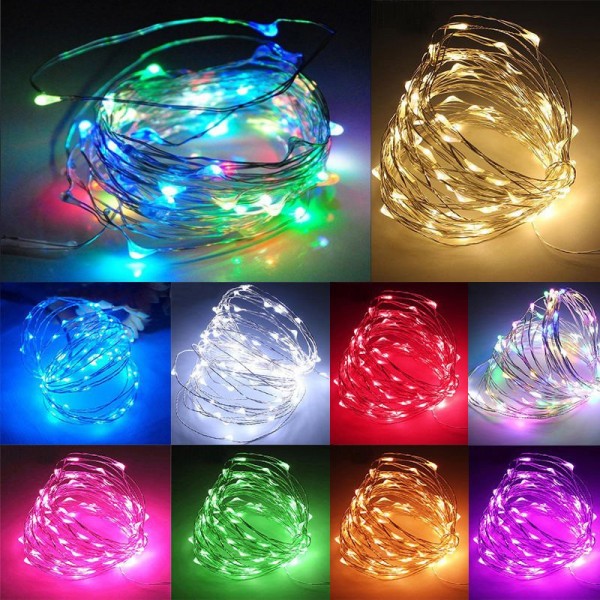 Led String Lights LED Fairy String Battery Operated Pink PGMall