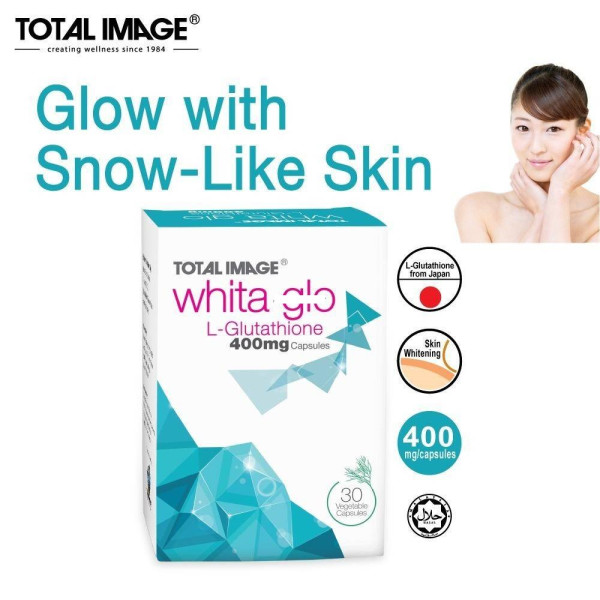 total image whita glo l glutathione TOTAL IMAGE WHITA GLO L-GLUTATHIONE 400MG 30'S (EXP:09/2028)