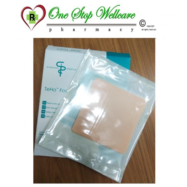 teho silver foam dressing TEHO FOAM DRESSING 10CMX10CM 10'S (1 BOX) / TEHO SILVER 10'S (1 BOX)