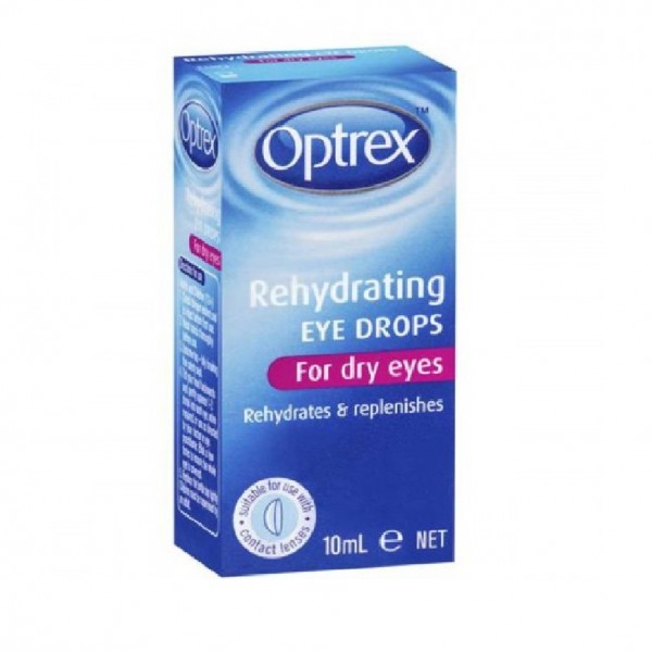 OPTREX REHYDRATING EYE DROPS DRY EYES 10ML/ REFRESHING EYE DROPS TIRED