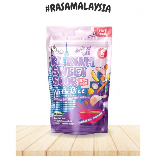 READY TO EAT Hokido Babyfood KL Sweet Sour With Rice 80g Makanan Bayi 8