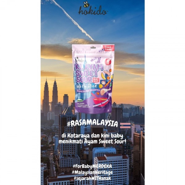 READY TO EAT Hokido Babyfood KL Sweet Sour With Rice 80g Makanan Bayi 8