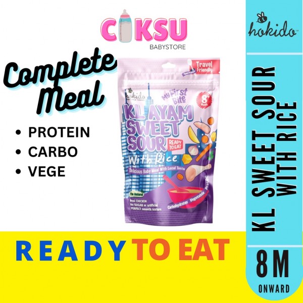 READY TO EAT Hokido Babyfood KL Sweet Sour With Rice 80g Makanan Bayi 8