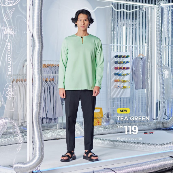 BULAN BINTANG Kurta A (Tee Green) Teluk Belanga Beto Kushairy Sharnaaz