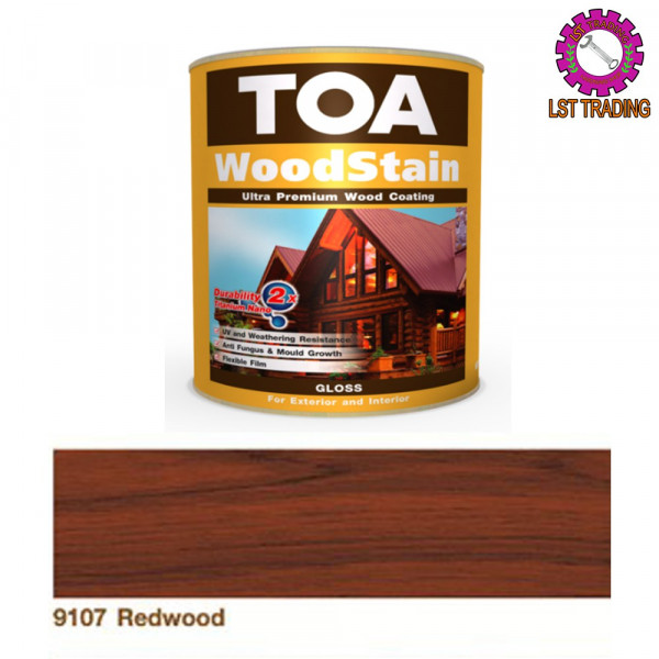 TOA WOOD STAIN PAINT 1 LITER / SYELEK / INTERIOR AND EXTERIOR WOOD