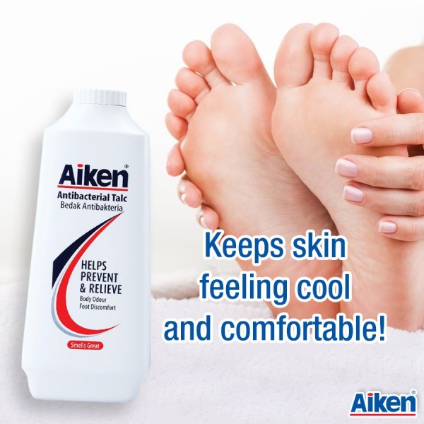 AIKEN ANTIBACTERIAL MEDICATED TALCUM POWDER (75G/150G/300G/500G