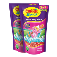 CARRIE JUNIOR Hair &amp; Body Wash Cheeky Cherry Refill Pack x2 500g