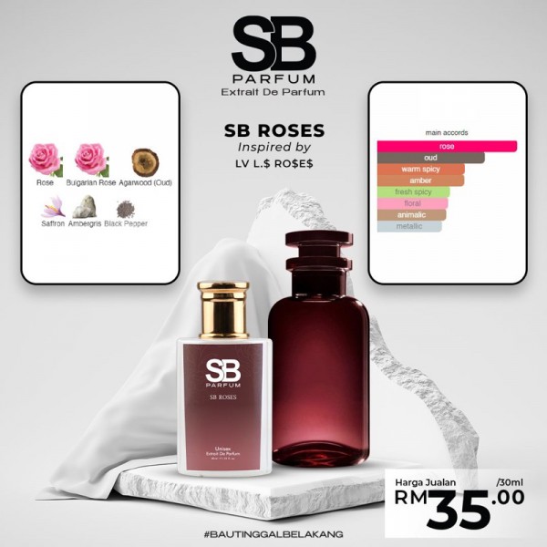 FOR WOMEN SB PARFUM EDP 30ML LONG LASTING UP TO 48 HOURS SB Lybre