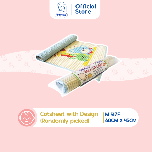 Pureen Cotsheet with Design (M L Size) PATTERNS SELECTED AT