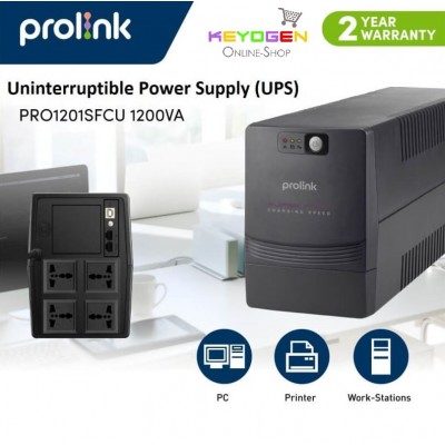 Prolink 1200VA Super-Fast Charging UPS Uninterruptible Power Supply ...