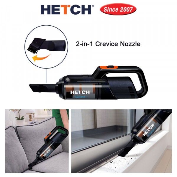 HETCH H3 Cyclone Handheld & Stick Vacuum Cleaner HVC1411HC Black