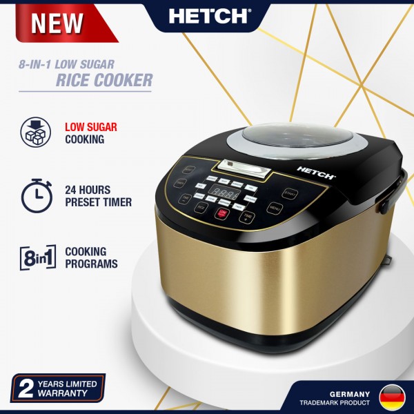 HETCH 8 in 1 Low Sugar Multifunction Rice Cooker MTC1723HC [5L Inner