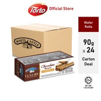 White Castle Cream Wafer Rolls Carton Deal (90g x 24 Boxes) - Perfect for Wedding Door Gift