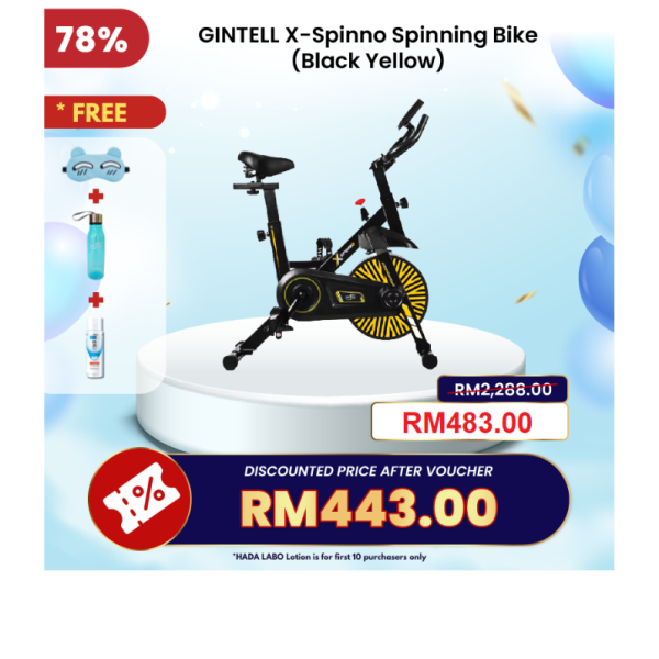 GINTELL X-Spinno Spinning Bike Black Yellow PGMall