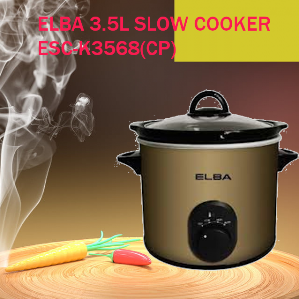 ELBA 3.5L SLOW COOKER ESCK3568(CP) Gold PGMall