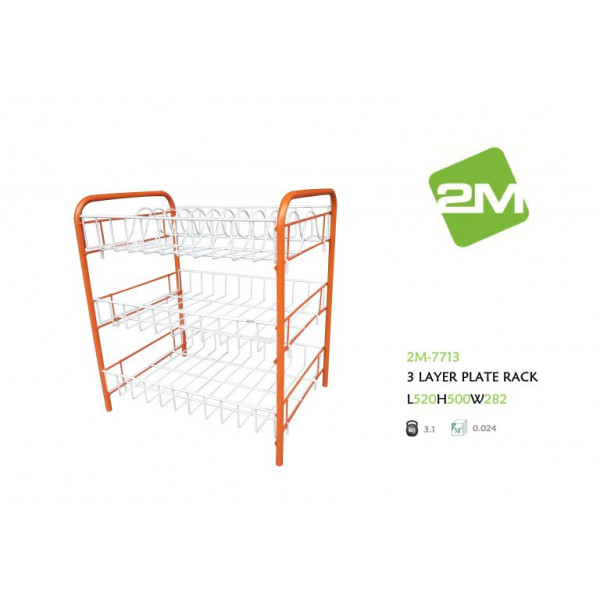 3 layer Plate Rack/ table top dish rack DIY 2m7713 PGMall