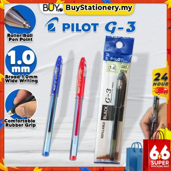 Pilot Pen G3 Signature Gel Pen 1.0MM Black Pen Blue Pen Red Pen Alat