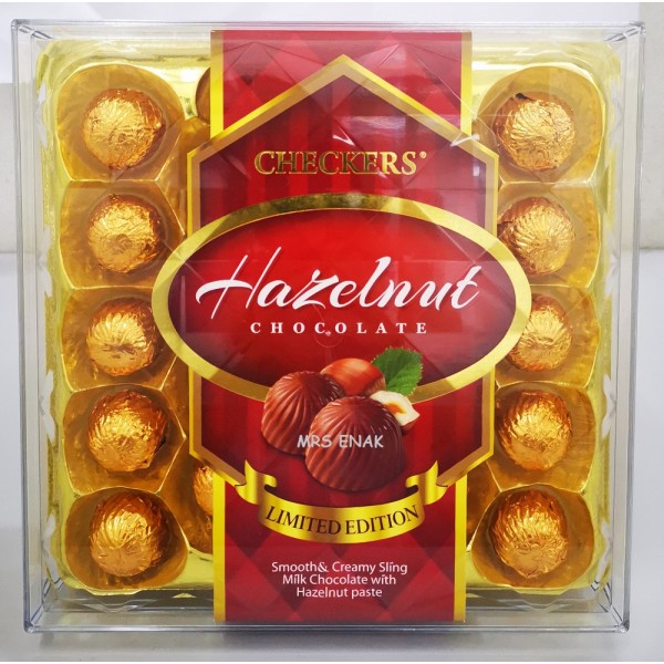 Checkers Hazelnut Chocolate 240gm (24pcs) Nutty PGMall