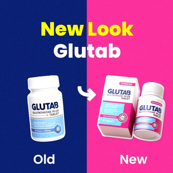 glutab glutathione Plus Tablet 100% Ori GLUTAB GLUTATHIONE PLUS TABLET 600MG[FEREENA