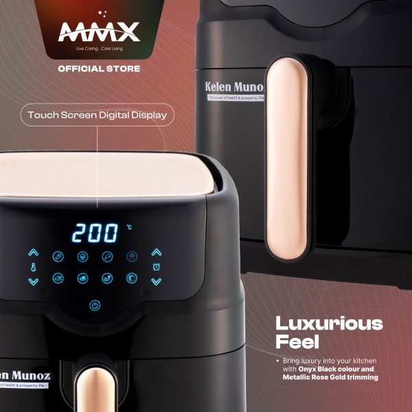 MMX Kelen Munoz K45D Sirocco Digital Black Air Fryer 5.2L (KMAF4500DB