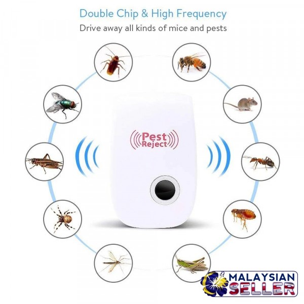 Aromate Set of 2 Electronic Ultrasonic Pest Repeller Anti Cockroach ...