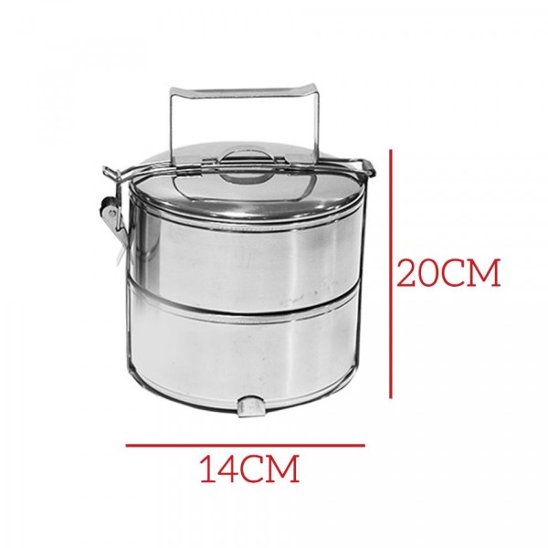 idrop [ 2 LAYER / 4 LAYER ] 14CM Multilayer Portable Stainless Steel Lunch Box Food Carrier