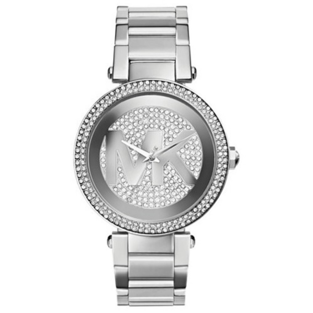 Michael Kors Women's Parker Silver Crystal Pave Dial Watch MK5925