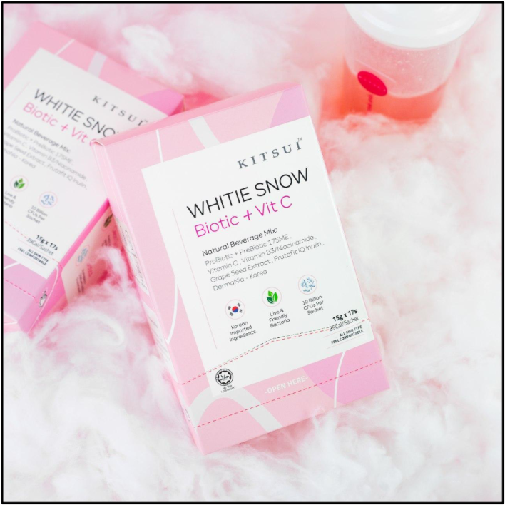 KITSUI Whitie Snow | 17's x 15g | Probiotic & Prebiotic | Niacinamide