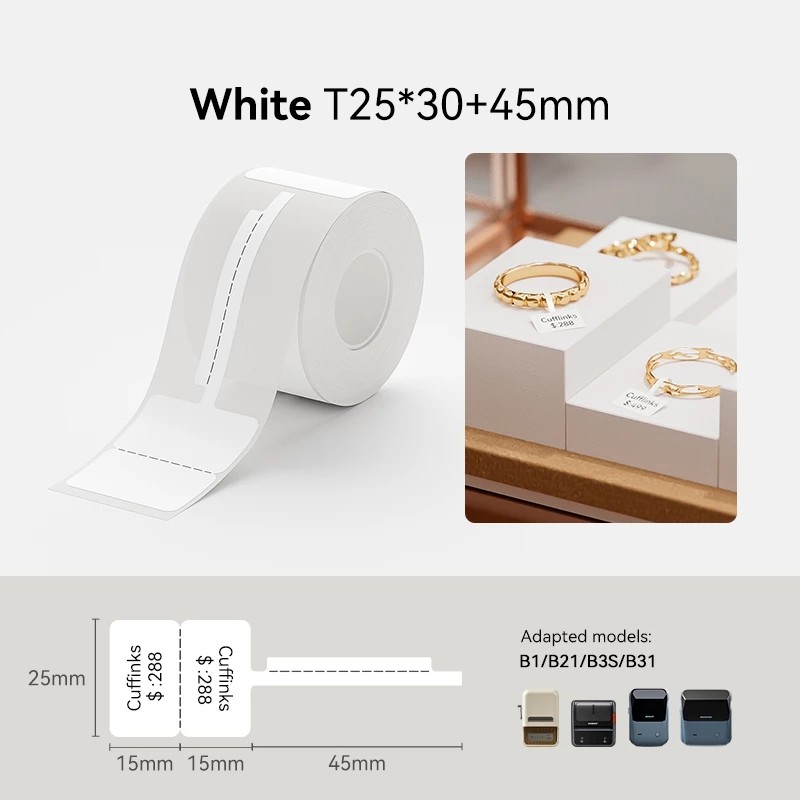 Niimbot B21/B1/B3S Jewelry Label Paper For Glasses store, watch store, price tag stickers