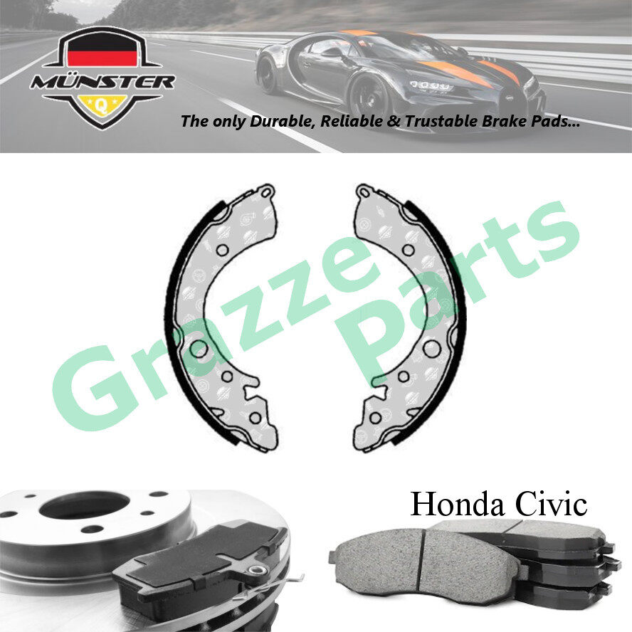 Münster Disc Brake Shoe Rear Honda Civic (5th Gen) SR4 (EG) 1.5 92'-96' D15B2 (6th Gen) SO4 (EK) 1.6