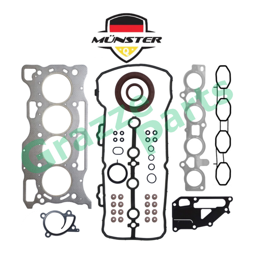 M  nster Overhaul Full Set Gasket 10101-EE026 for Nissan Latio Livina 1.6 HR16DE (Carbon)