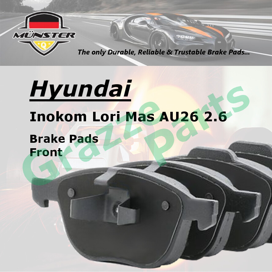 Münster Disc Brake Pad Front for Hyundai Inokom Lori Mas AU26 2.6 2001-2010 D4BB