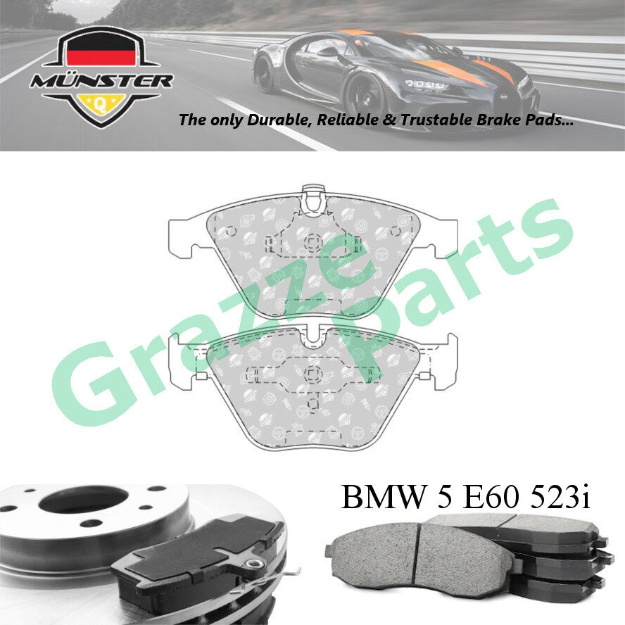 Münster Disc Brake Pad Front BMW 5 Series E60 E61 Touring 523i 2.5 07'-10' M53B25A E60 530i 3.0 01'-