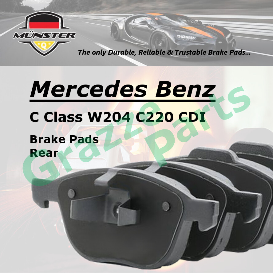 Münster Disc Brake Pad Rear Mercedes Benz C Class W204 C220 CDI 2.2 (D) 08'-14' OM651.911 C250 CGI 1
