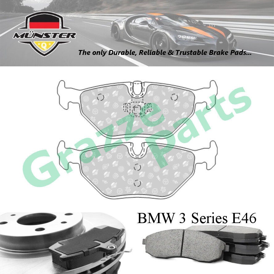 Münster Disc Brake Pad Rear BMW 3 Series E46 316i 1.9 98'-05' M43B19 (194E1) E46 318i 2.0 2001-2005 