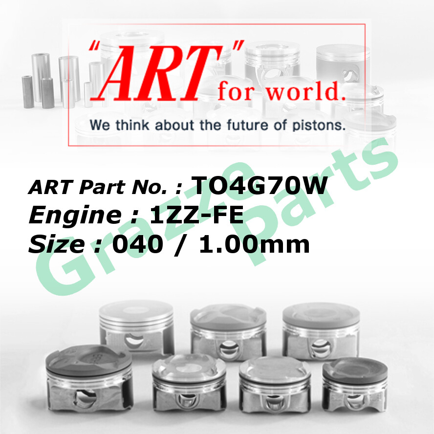 ART Piston Set TO4G70W Oversized 040 (1.00mm) Size for Toyota Altis 1.8 1ZZ-FE (79.0mm)