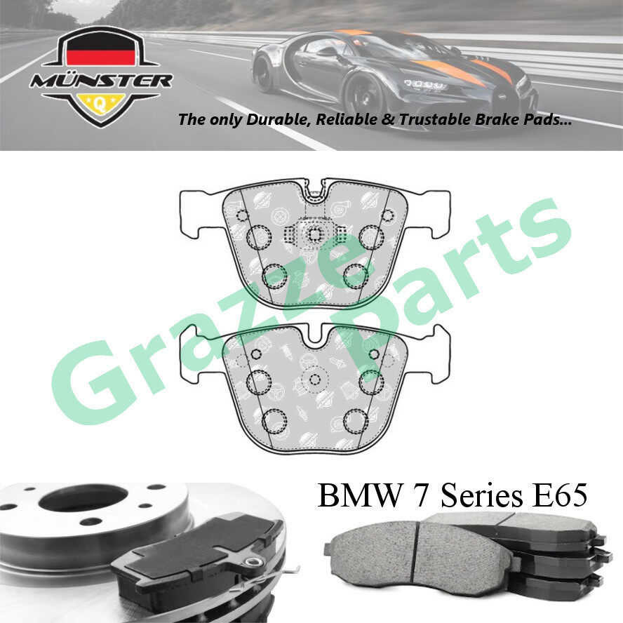 Münster Disc Brake Pad Rear for BMW 7 Series E65 E66 E67 750i Li 4.8 05'-08' N62B48B X5 E70 3.0d 200