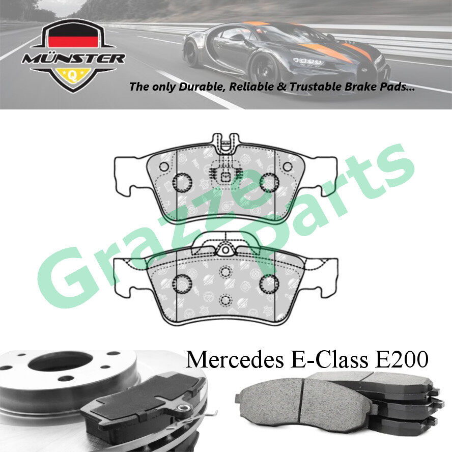 Münster Disc Brake Pad Rear Mercedes Benz E-Class W211 E200 Compressor 1.8 E220 CDI 2.2 (D) 02'-08' 
