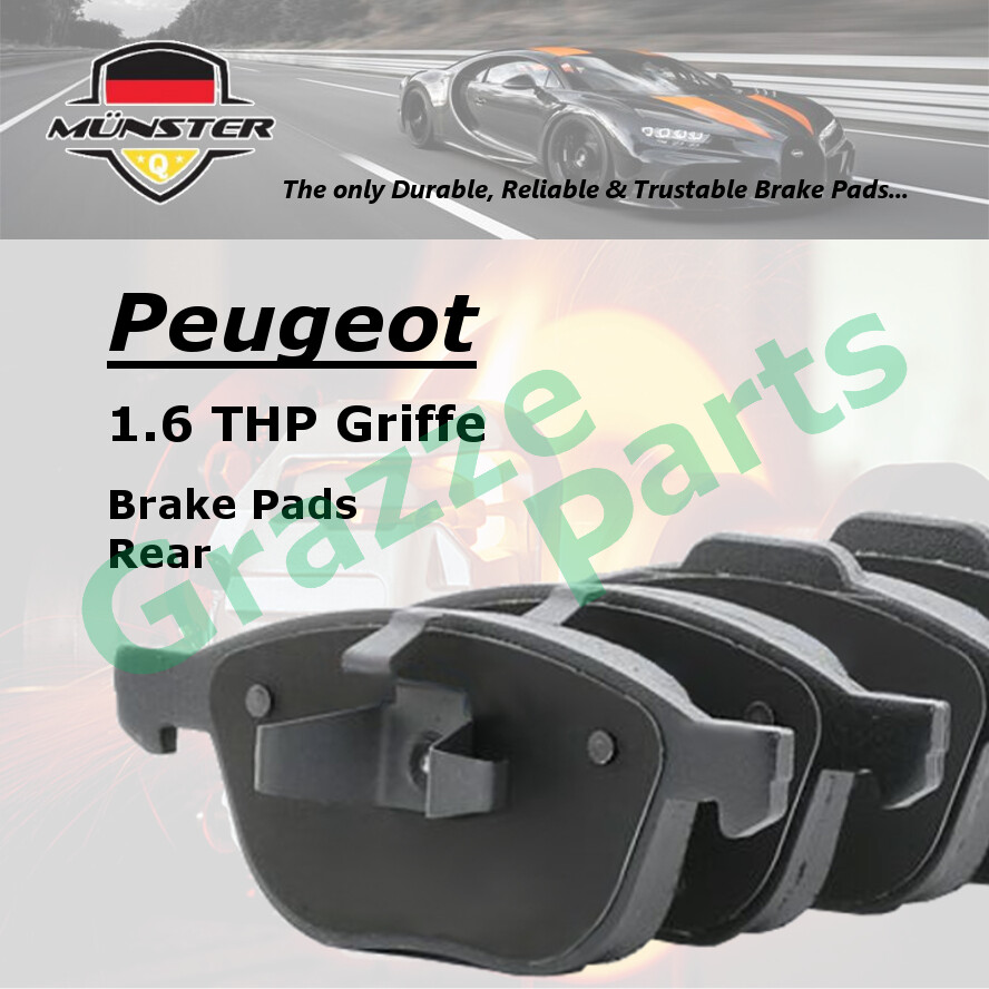 Münster Disc Brake Pad Rear Peugeot 308 II T9 1.6 THP Griffe 2014-2016 5FV (EP6CDT) - 1