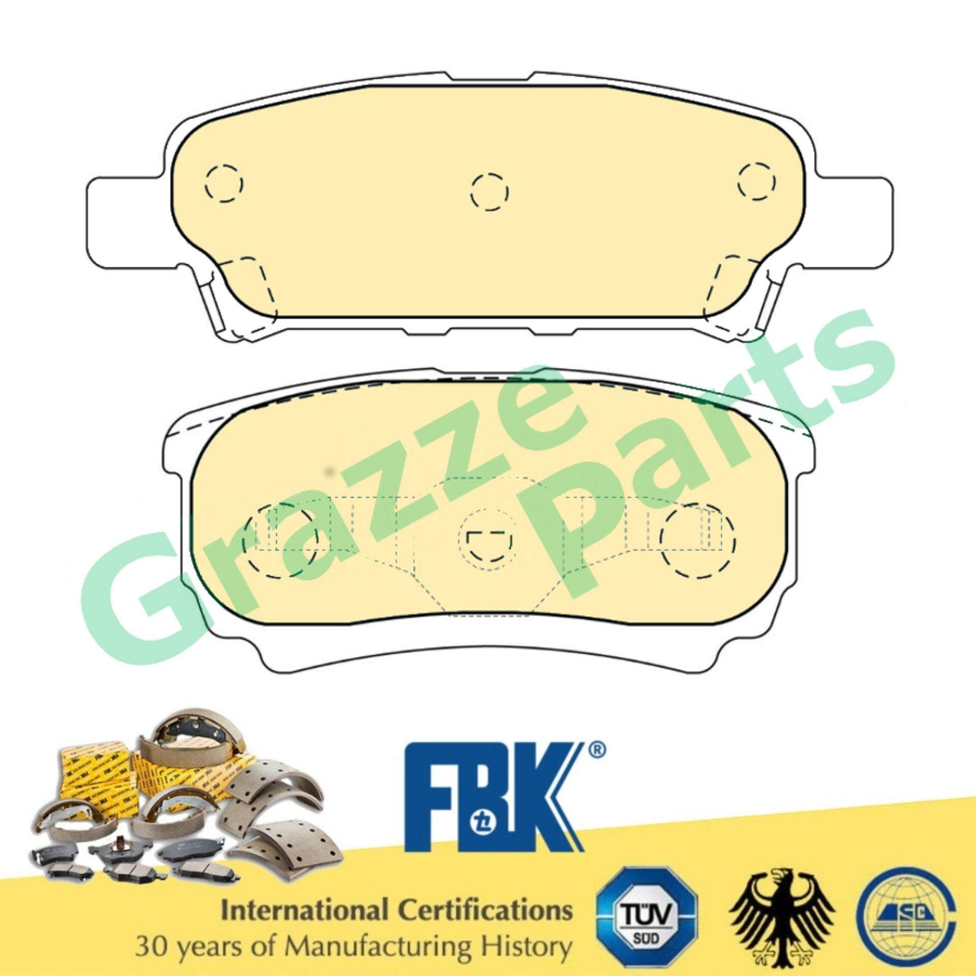 FBK Disc Brake Pad Rear for FD6124S - Proton Inspira Mitsubishi Lancer CS2 CS3 Airtrek ZE ZF