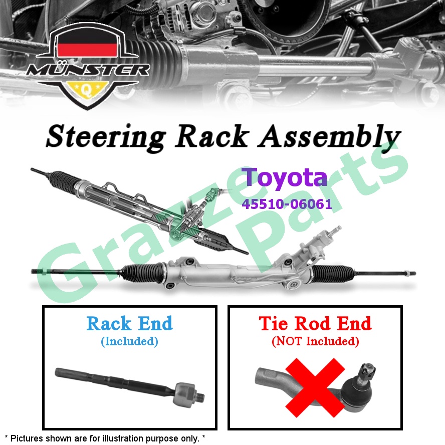 100% NEW Münster Steering Rack Assy Assembly 45510-06061 for Toyota Camry 2.0 2.5 ASV50 ASV51 2AR-FE