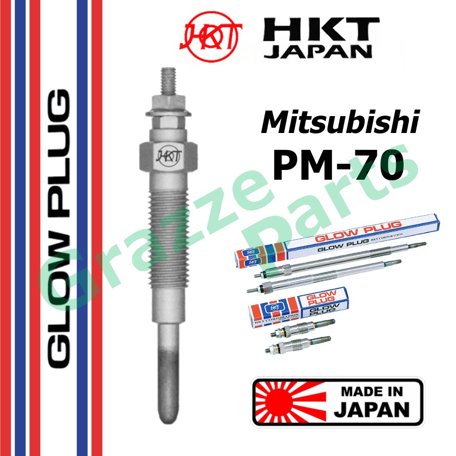 HKT 100% Made In Japan Heater Glow Plug PM-70 / 30666-51301 Mitsubishi Motor Forklift 2.1 4DQ5 4DQ50