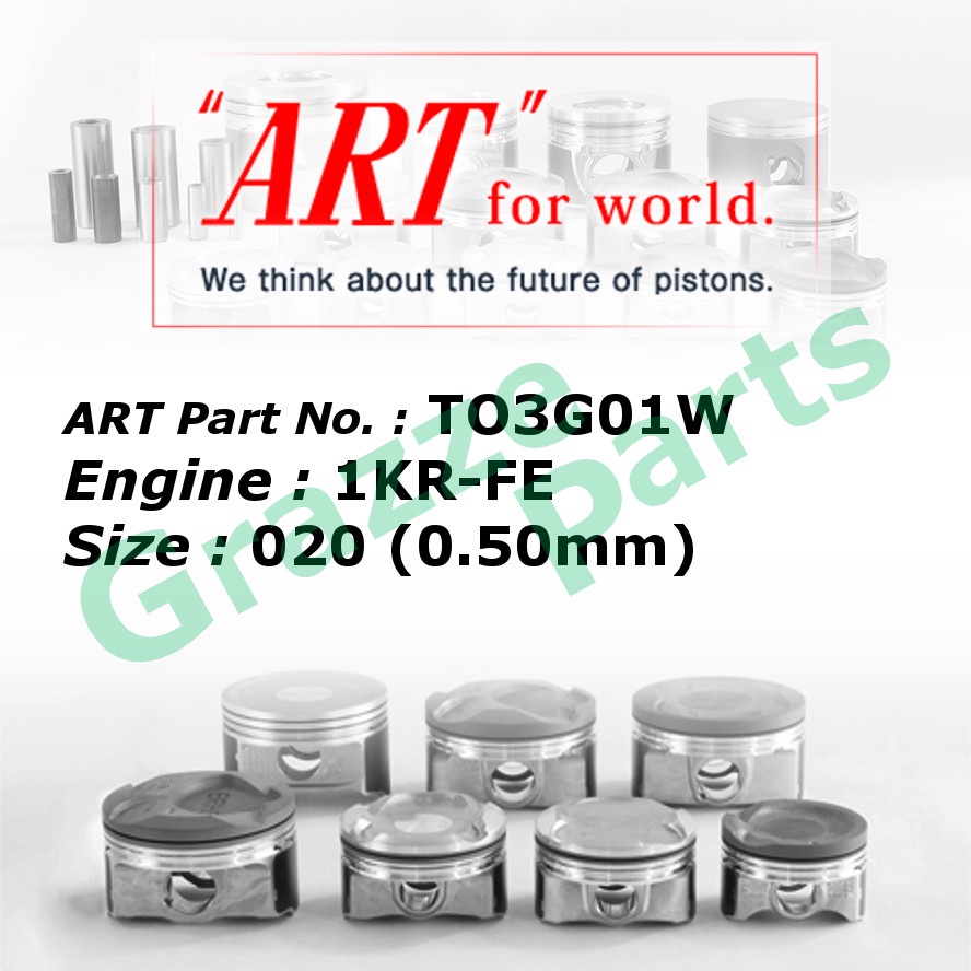 ART Piston Set TO3G01W for Perodua Axia Bezza 1.0 1KR-FE (71.0mm)
