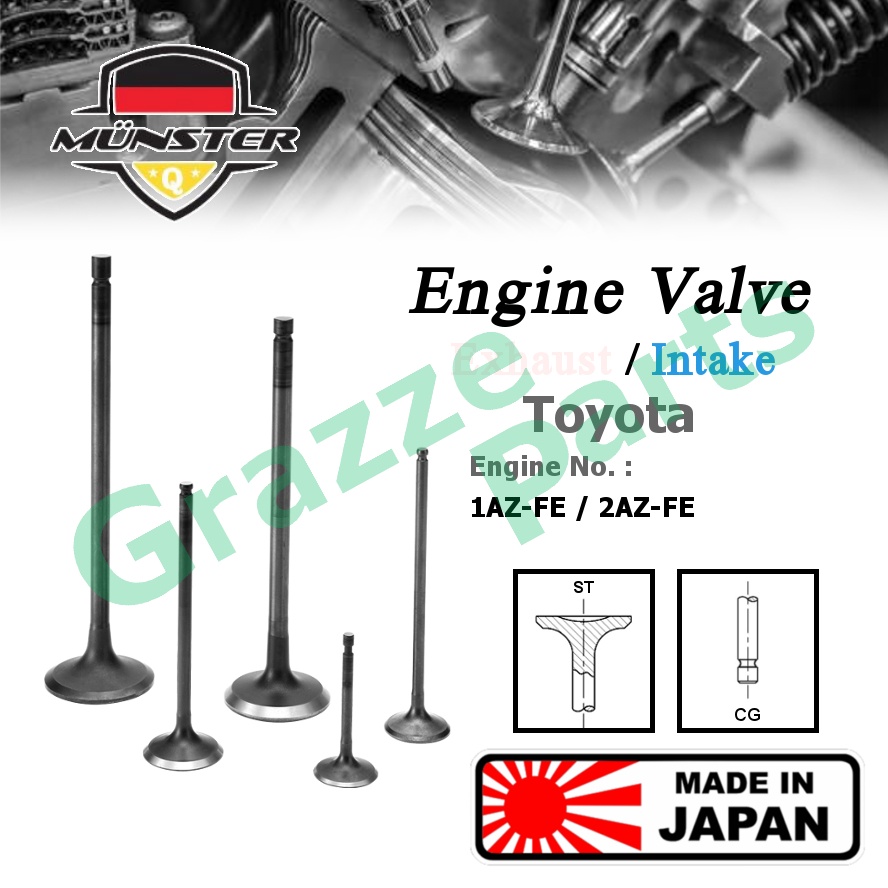(1pc/4pc) Münster Engine Valve EX (29.5mm) / IN (34.0mm) for Harrier ACU10 ACU30 Rav4 Rav 4 ACA21 2.