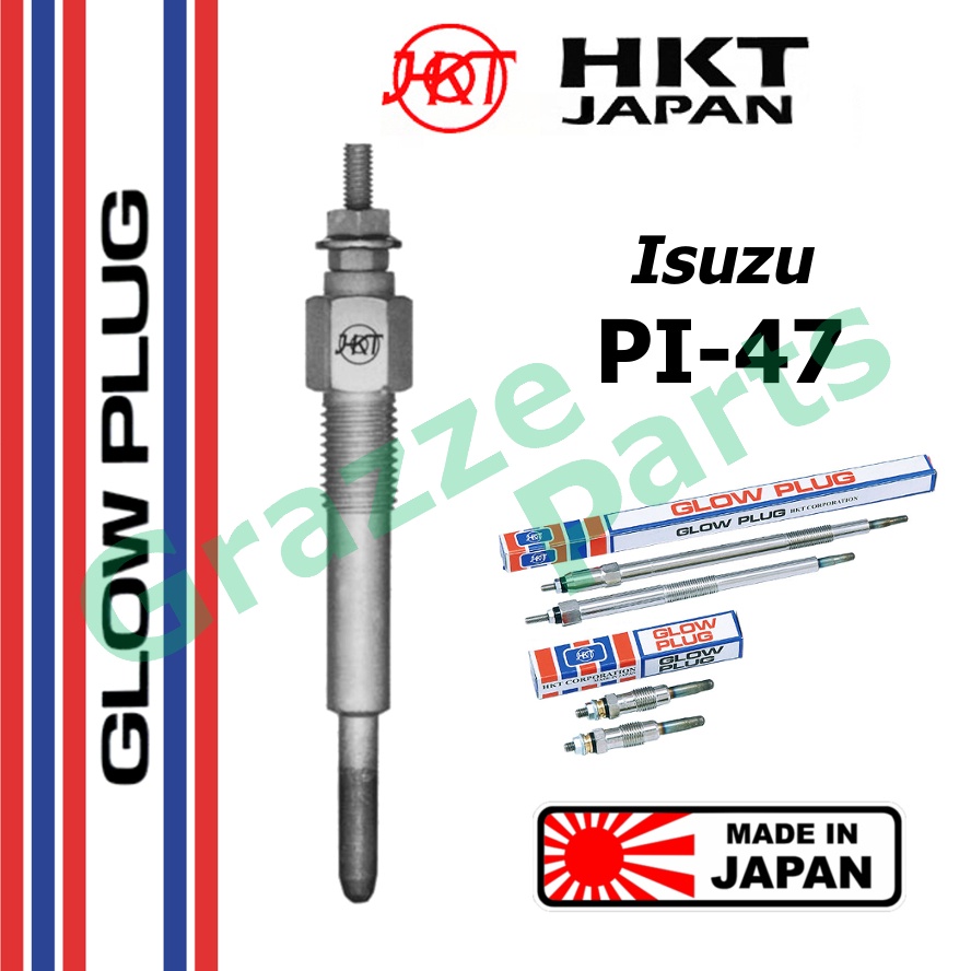 HKT 100% Made In Japan Heater Glow Plug PI-47 / 5-81410057-2 for Isuzu Truck Tractor Bus C240 (9.5V)