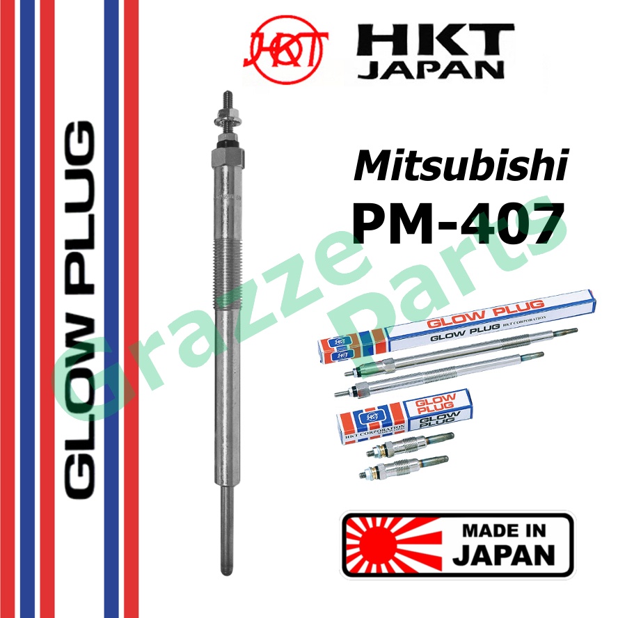 HKT 100% Made In Japan Heater Glow Plug PM-407 / ME240253 for Mitsubishi Canter Fuso FE83D FE62E 4.9